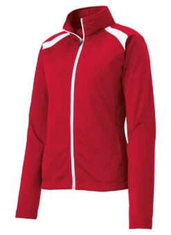 SwimOutlet Women's Sport-Tek® Tricot Track Jacket 29 SwimOutlet Women's Sport-Tek® Tricot Track Jacket -Swimwear Outlet 8640092307624 trueredwhite