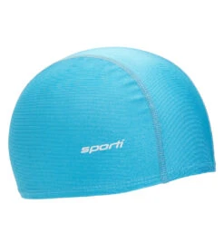 Sporti Polyester Spandex Swim Cap -Swimwear Outlet 8640139395240 aqua 1a