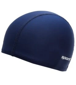 Sporti Polyester Spandex Swim Cap -Swimwear Outlet 8640139395240 navy 1a