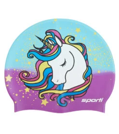 Sporti Unicorn Sparkle Silicone Swim Cap 17 Sporti Unicorn Sparkle Silicone Swim Cap -Swimwear Outlet 8640300744872 2t