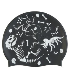 Sporti Fossil Silicone Swim Cap -Swimwear Outlet 8640306446504 black 2a