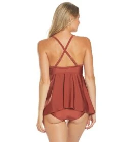 ClubSwim Glamour Twist Underwire Flyaway Tankini Top 31 ClubSwim Glamour Twist Underwire Flyaway Tankini Top -Swimwear Outlet 8640329023656 copper 3a