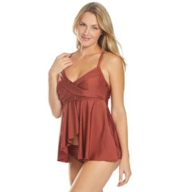 ClubSwim Glamour Twist Underwire Flyaway Tankini Top 33 ClubSwim Glamour Twist Underwire Flyaway Tankini Top -Swimwear Outlet 8640329023656 copper 5a