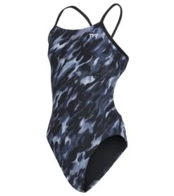 TYR Girls' Draco Cutoutfit One Piece Swimsuit 25 TYR Girls' Draco Cutoutfit One Piece Swimsuit -Swimwear Outlet 8640345079976 titanium