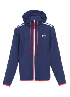 TYR Unisex Youth Team Zip Hoodie -Swimwear Outlet 8640367722664 redwhiteblue 1a