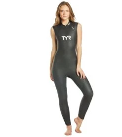 TYR Women's Hurricane Cat 1 Sleeveless Triathlon Wetsuit -Swimwear Outlet 8640440860840 black 1a