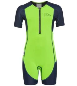 AquaSphere Juniors' Stingray Short Sleeve Thermal Suit 15 AquaSphere Juniors' Stingray Short Sleeve Thermal Suit -Swimwear Outlet 8640502202536 brightgreennavyblue 1a