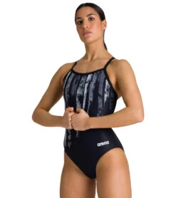 Arena Women's Team Painted Stripes Light Drop Back One Piece Swimsuit 31 Arena Women's Team Painted Stripes Light Drop Back One Piece Swimsuit -Swimwear Outlet 8640746291368 blackmultigrey 1a