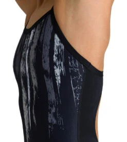 Arena Women's Team Painted Stripes Light Drop Back One Piece Swimsuit 34 Arena Women's Team Painted Stripes Light Drop Back One Piece Swimsuit -Swimwear Outlet 8640746291368 blackmultigrey 4a