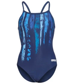 Arena Women's Team Painted Stripes Light Drop Back One Piece Swimsuit 27 Arena Women's Team Painted Stripes Light Drop Back One Piece Swimsuit -Swimwear Outlet 8640746291368 navymultiturquoise 6a