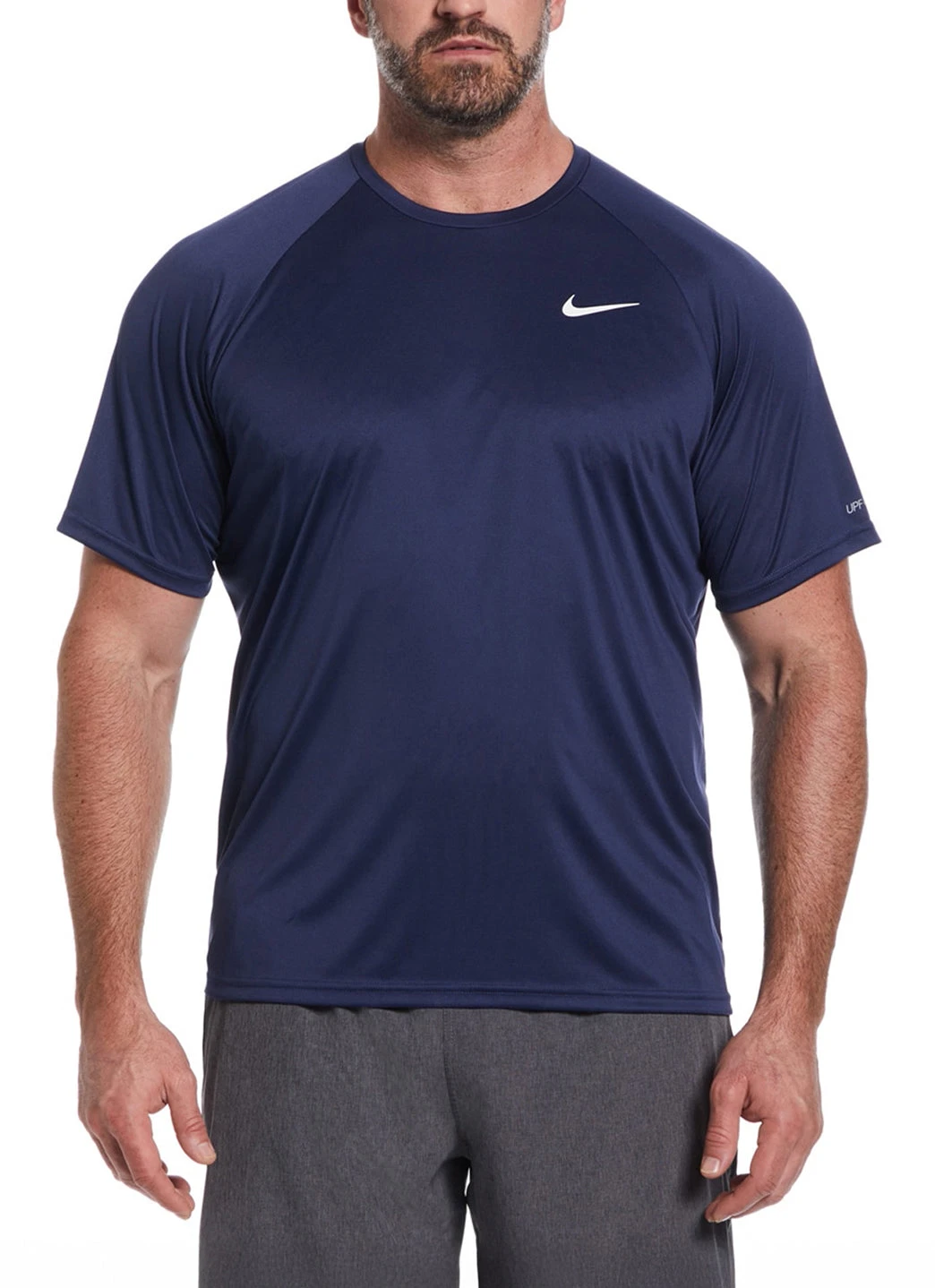 Nike Men's Essential Short Sleeve Hydro Rashguard (Extended Sizes) 3 Nike Men's Essential Short Sleeve Hydro Rashguard (Extended Sizes)