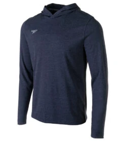 Speedo Unisex Long Sleeve Solid Hooded Shirt -Swimwear Outlet 8640921665704 speedonavy