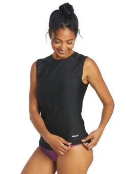 Sporti Women's Sleeveless UPF 50+ Rash Guard -Swimwear Outlet 8641036222632 black