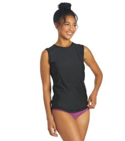 Sporti Women's Sleeveless UPF 50+ Rash Guard -Swimwear Outlet 8641036222632 black 4a