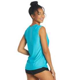 Sporti Women's Sleeveless UPF 50+ Rash Guard -Swimwear Outlet 8641036222632 oceanblue 1a