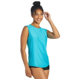 Sporti Women's Sleeveless UPF 50+ Rash Guard -Swimwear Outlet 8641036222632 oceanblue 3a