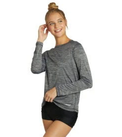 Sporti Women's L/S Hybrid UPF 50+ Sun Shirt -Swimwear Outlet 8641052999848 black 3a