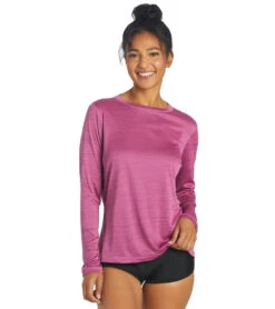 Sporti Women's L/S Hybrid UPF 50+ Sun Shirt -Swimwear Outlet 8641052999848 fushia