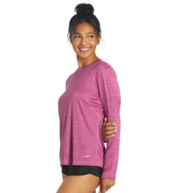 Sporti Women's L/S Hybrid UPF 50+ Sun Shirt -Swimwear Outlet 8641052999848 fushia 4a