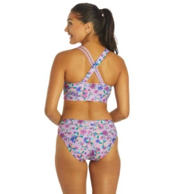 Dolfin Uglies Women's Asymmetrical Two Piece Work Out Swimsuit -Swimwear Outlet 8641075642536 pinwheel 3a