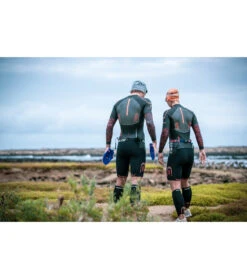 Zone3 Women's Evolution Short Sleeve SwimRun Wetsuit -Swimwear Outlet 8641160085672 blackorangegunmetal 8a