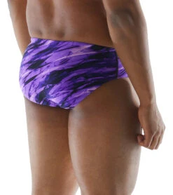 TYR Men's Vitric Racer Brief Swimsuit 27 TYR Men's Vitric Racer Brief Swimsuit -Swimwear Outlet 8641188004008 purple 2a