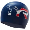 TYR USA Logo Silicone Swim Cap 1 TYR USA Logo Silicone Swim Cap -Swimwear Outlet 8641188266152 navy 1a