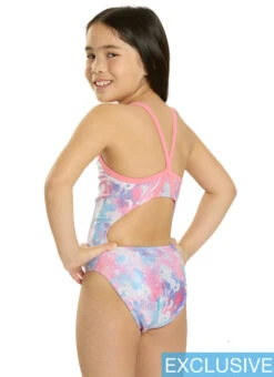 Sporti Unicorn Dreams Foil Thin Strap One Piece Swimsuit Youth (22-28) -Swimwear Outlet 8641255309480 bluemulti 3a