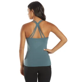 Everyday Yoga Bliss Solid Double Strap Support Tank 35 Everyday Yoga Bliss Solid Double Strap Support Tank -Swimwear Outlet 8641263304872 eucalyptusgrey