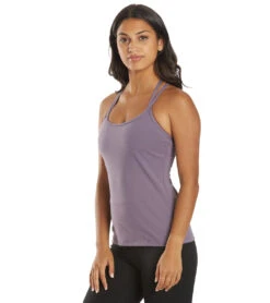 Everyday Yoga Bliss Solid Double Strap Support Tank 26 Everyday Yoga Bliss Solid Double Strap Support Tank -Swimwear Outlet 8641263304872 purpletaupe 5a
