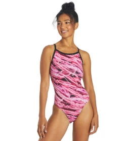 Sporti HydroLast Flash Thin Strap One Piece Swimsuit (26-40) 31 Sporti HydroLast Flash Thin Strap One Piece Swimsuit (26-40) -Swimwear Outlet 8641390248104 pink 1a