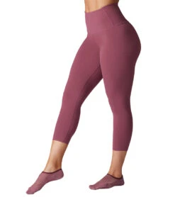 Tavi High Waisted Crop Yoga Leggings 26 Tavi High Waisted Crop Yoga Leggings -Swimwear Outlet 8641464434856 garnet 1a