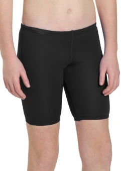 TYR Boys' Solid Jammer Swimsuit (Little Kid, Big Kid) -Swimwear Outlet 8641489371304 black 7a