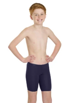 TYR Boys' Solid Jammer Swimsuit (Little Kid, Big Kid) -Swimwear Outlet 8641489371304 navy 2a