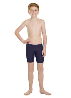 TYR Boys' Solid Jammer Swimsuit (Little Kid, Big Kid) -Swimwear Outlet 8641489371304 navy 4a