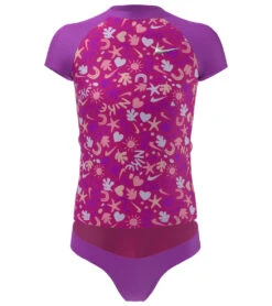 Nike Girls' Fun Forest Short Sleeve Top Bikini Set (Big Kid)