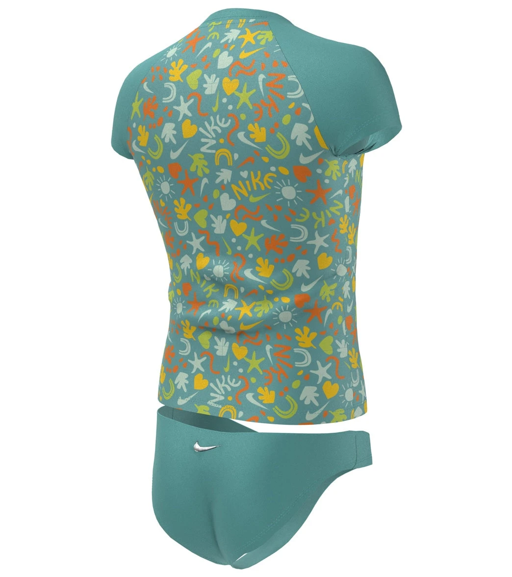Nike Girls' Fun Forest Short Sleeve Top Bikini Set (Big Kid) 10 Nike Girls' Fun Forest Short Sleeve Top Bikini Set (Big Kid) - Image 8