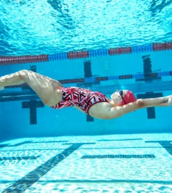 Dolfin Women's XtraSleek Eco Tectonic DBX Back One Piece Swimsuit 33 Dolfin Women's XtraSleek Eco Tectonic DBX Back One Piece Swimsuit -Swimwear Outlet 8641798635688 tectonicred 7a