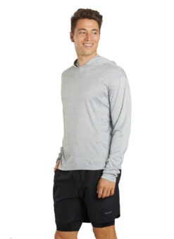 Sporti Men's L/S Hybrid II Hooded UPF 50+ Sun Shirt 30 Sporti Men's L/S Hybrid II Hooded UPF 50+ Sun Shirt -Swimwear Outlet 8641968439464 iciclegrey 4a