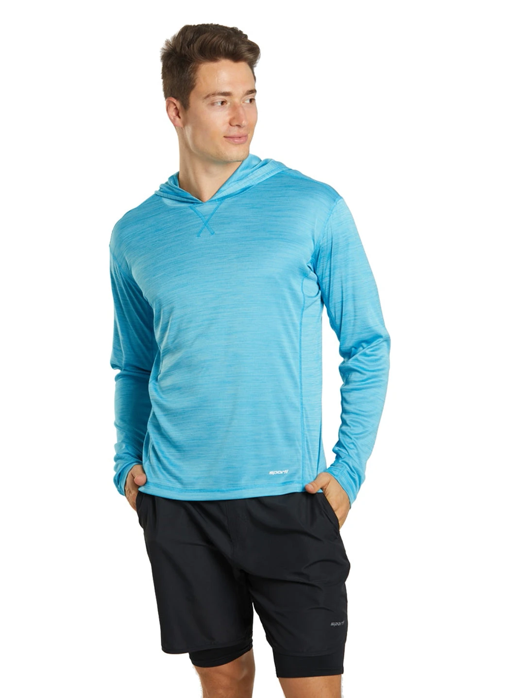 Sporti Men's L/S Hybrid II Hooded UPF 50+ Sun Shirt 15 Sporti Men's L/S Hybrid II Hooded UPF 50+ Sun Shirt - Image 13