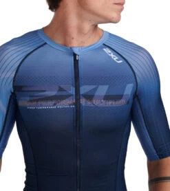 2XU Men's Aero Tri Sleeved Top -Swimwear Outlet 8642042429608 midnightturmeric 5a