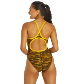 TYR Women's Fizzy Diamondfit One Piece Swimsuit 40 TYR Women's Fizzy Diamondfit One Piece Swimsuit -Swimwear Outlet 8642059829416 blackgold 3a