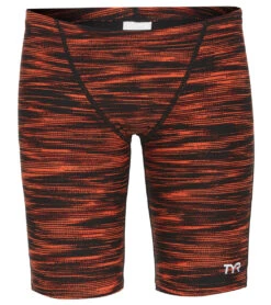 TYR Boys' Fizzy Jammer Swimsuit -Swimwear Outlet 8642071986344 blackorange 2a