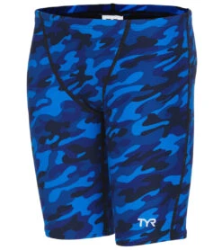 TYR Boys' Camo Jammer Swimsuit -Swimwear Outlet 8642083782824 bluecamo