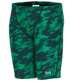 TYR Boys' Camo Jammer Swimsuit -Swimwear Outlet 8642083782824 greencamo