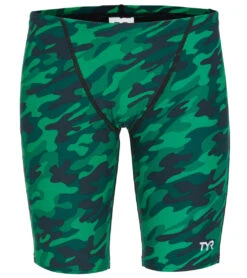 TYR Boys' Camo Jammer Swimsuit -Swimwear Outlet 8642083782824 greencamo 2a
