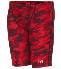 TYR Boys' Camo Jammer Swimsuit -Swimwear Outlet 8642083782824 redcamo