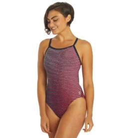 TYR Women's Flux Diamond Controlfit One Piece Swimsuit -Swimwear Outlet 8642102919336 pink 4a