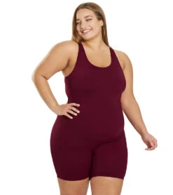 Sporti Plus Size HydroLast Chlorine Resistant Scoop Back Unitard One Piece Swimsuit 41 Sporti Plus Size HydroLast Chlorine Resistant Scoop Back Unitard One Piece Swimsuit -Swimwear Outlet 8642135883944 cabernet 1a