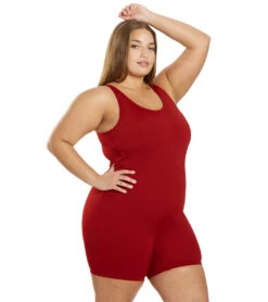 Sporti Plus Size HydroLast Chlorine Resistant Scoop Back Unitard One Piece Swimsuit 30 Sporti Plus Size HydroLast Chlorine Resistant Scoop Back Unitard One Piece Swimsuit -Swimwear Outlet 8642135883944 rosewood 2a